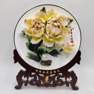 11寸精品二朵三朵(骨瓷金邊風(fēng)動(dòng)釉下彩)